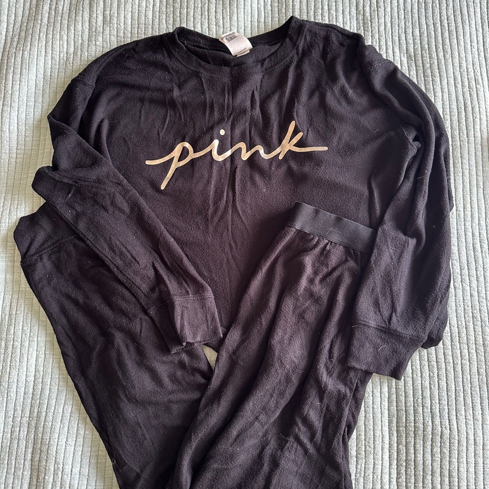 VS Pink Long Sleeve Pajama Set